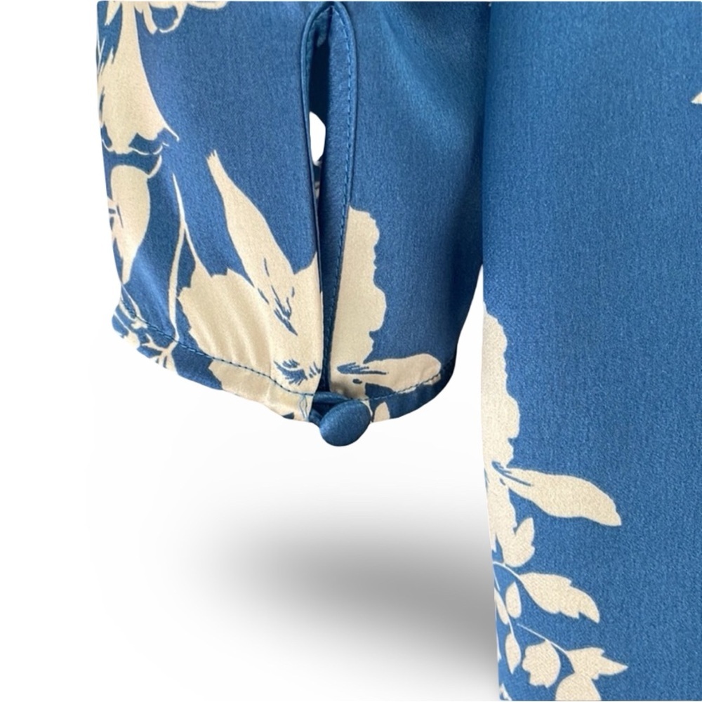 Reformation Gloriana 100% Silk Dress Long-Sleeve Floral Print Wrap Skirt | 2 - Picture 16 of 16